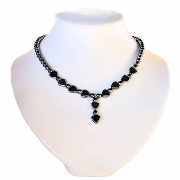 Collier Hématite coeur